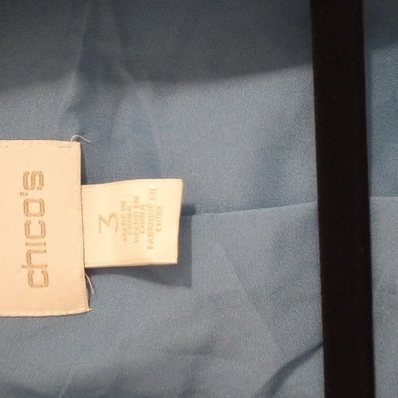 Chico's Blue Ruffle Jacket - Picture 2 of 5